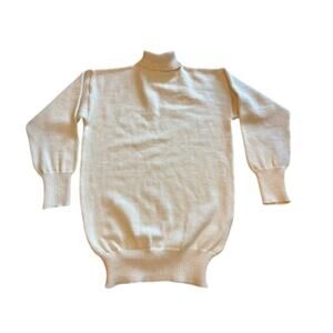 Niffi Sweater Mens XL 100% Pure New Wool Turtleneck Made England Knit Fisherman